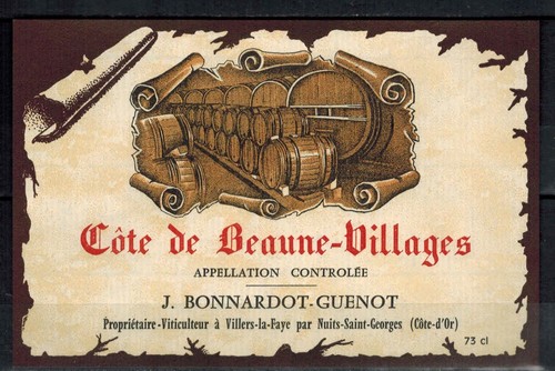 Etiquette vin de - de,