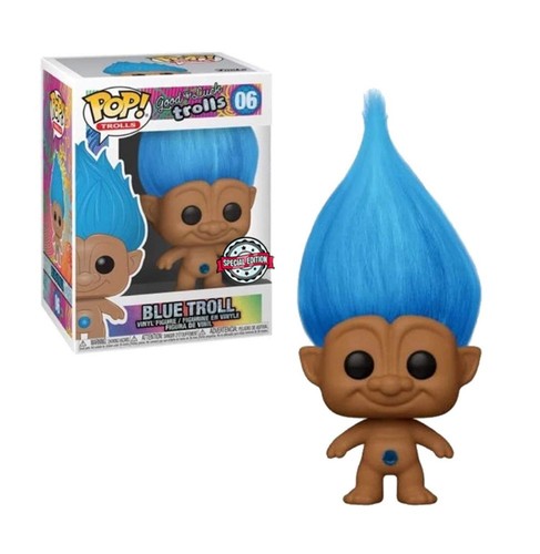Figurine trolls blue troll - blue,