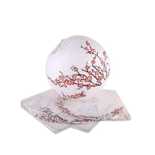 Lot lampions boules japonais - 4,