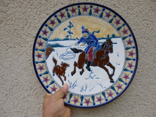 Grand plat ceramique - ceramique, art