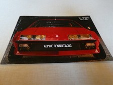 Dépliant brochure catalogue en français 1977 ALPINE RENAULT A310 V6