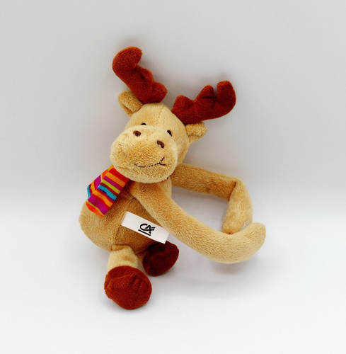 Peluche doudou renne beige