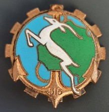 Insigne TRAIN GT 515 variante D.O.M doré au revers Groupe de Transport ORIGINAL