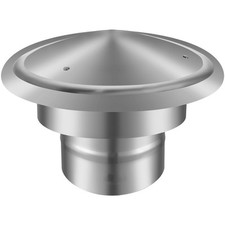 Chapeau de Cheminée 150 mm Acier Inoxydable 304 Pare-Vent Pluie Base Ronde