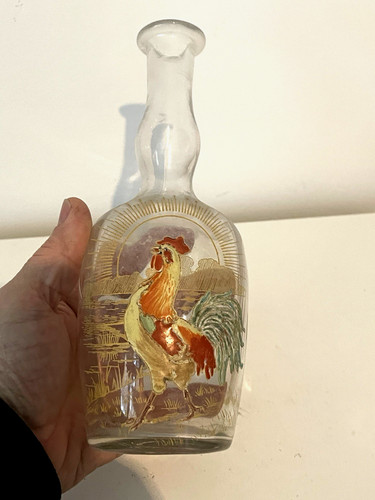 Carafe émaillée décor - , au
