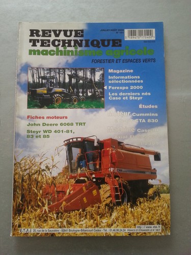 Revue technique moissonneuse - technique,