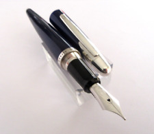 STYLO PLUME DE PRESTIGE DUNHILL AD 2000 LAQUE BLEUE IRISEE COMME NEUF P202