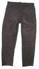 Angelo Litrico D'Homme Jean en Cuir Nubuque Pantalon Foncé Braun Env. W32/L31