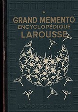 GRAND MEMENTO ENCYCLOPEDIQUE LAROUSSE / 2 VOLUMES / 1951