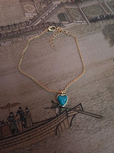 Bracelet cœur pierre - bracelet,