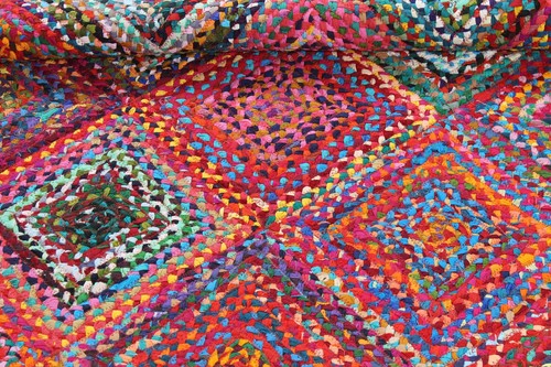 Tapis rond coton chindi - rond,
