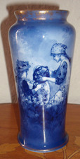 Vase ancien bleu série enfants Royal Doulton England art nouveau