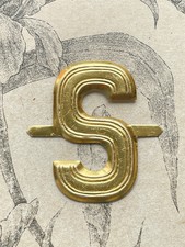 Ancienne Lettre S métal doré
