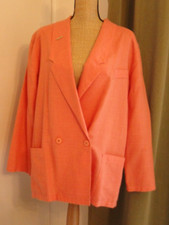 Veste croisée d'été Femme Vintage  unie rose saumon vintage