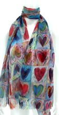 Foulard Artistique Coeurs