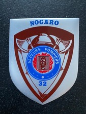 Ancien Stickers autocollant Publicitaire pompiers de NOGARO