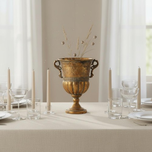 Vase urne doré design - vase,