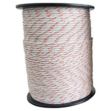 Clôture Electrique Premium Blanc/Orange 500 M 11 Conduite 6mm Fil de Pâturage
