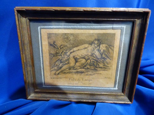 Gravure ancienne encadrée - , et