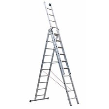 Echelle professionnelle en aluminium 7+8+8 marches 3 troncs 5.56m Le Officine OF