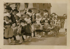 PHOTO ANCIENNE - VINTAGE SNAPSHOT - CARANTEC FÊTE FLEURS DÉFILÉ FOLKLORE 1935  4