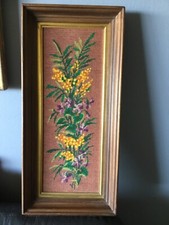 Cadre avec canevas bouquet de