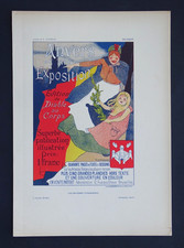 H. EVENEPOEL Affiches Etrangères Lithographie originale 19e Exposition Belgique