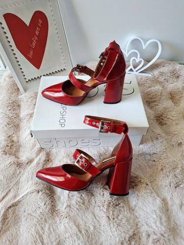 Escarpins cuir rouge - escarpins, en