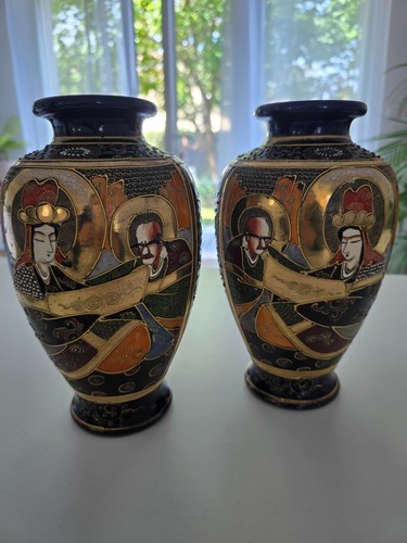 Paire vases anciens satsuma - paire, de