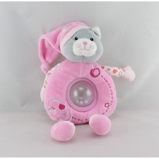 Doudou hochet chat rose