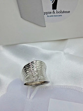 Bague anneau large en Argent