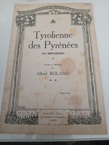 Ancienne partition tyrolienne - partition,