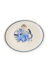 ANCIEN VINTAGE ASSIETTE PUBLICITAIRE A BIÈRE NAIN D ALSACE PORCELAINE PAS VERRE