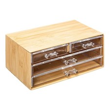 Boîte à Bijoux 4 Tiroirs "Selena" 23cm Naturel