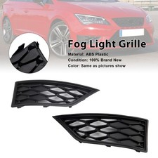 Black Front Honeycomb Fog Light Grille Cover Pour Seat Leon Cupra 5F 2012-2017