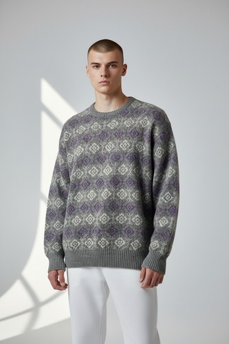 Pull homme vintage 80s laine - pull,