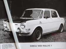 Photo presse SIMCA 1000 Rallye