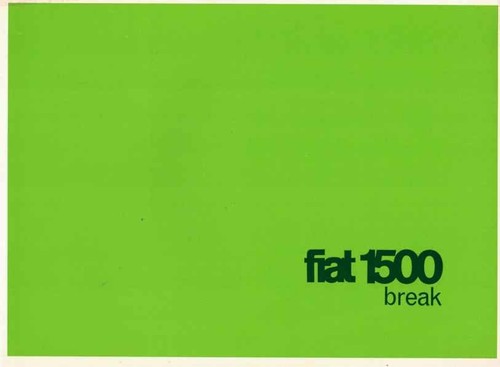 Catalogue brochure fiat 1500 - fiat,