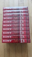 LOT 10 Cassettes Video VHS Vierge SONY 240 DX NEUF SOUS BLISTER! K7 MAGNÉTOSCOPE