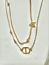 DIOR CD Logo Star Gold Chain