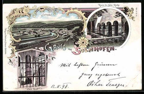 Lithographie solnhofen vue - lithographie,