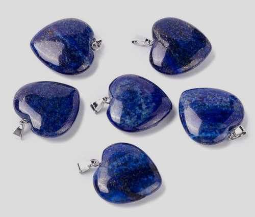 Pendentif cœur lapis lazuli - pendentif,