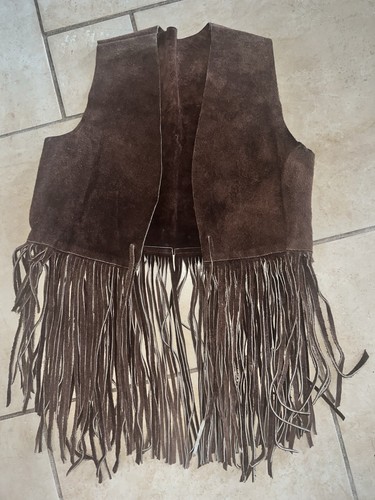 Vintage 1970s suede fringe - suede,