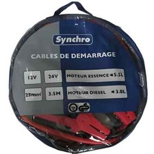 Câbles de démarrage 25mm2 - 350A longueur 3.5 M