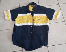 Chemise Homme Manches Courtes Marine Et Jaune Taille 4 NYC