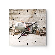 Horloge murale en verre