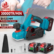  Rabot Sans Fil Largeur de Rabotage 82mm Raboteuse à Main électrique pour Makita