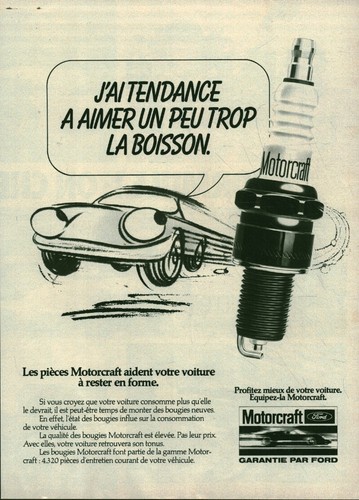Publicité ancienne voiture