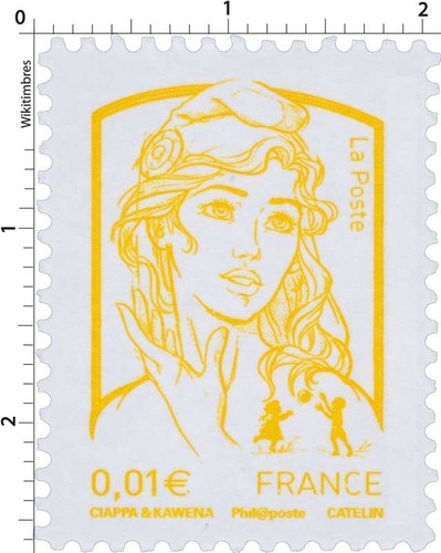 Feuille 100 timbres jaunes - feuille,