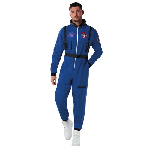 Men blue astronaut costume - blue,